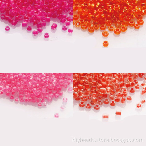 New arrival 15/0 Seed Bead glass color lined irregular round